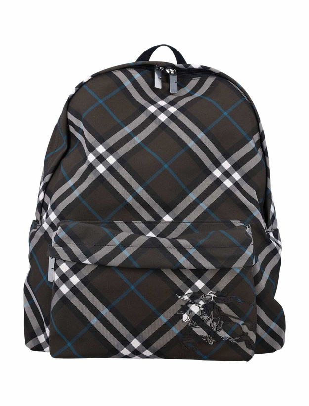 Photo: Burberry Embroidered Fabric Check Backpack