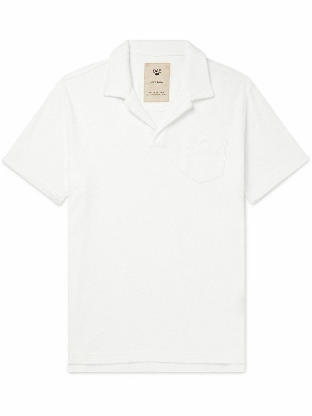 Photo: OAS - Logo-Embroidered Cotton-Terry Polo Shirt - White