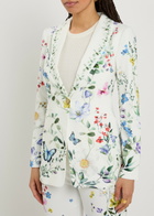Alice + Olivia Breann Floral Print Crepe Blazer Multicoloured
