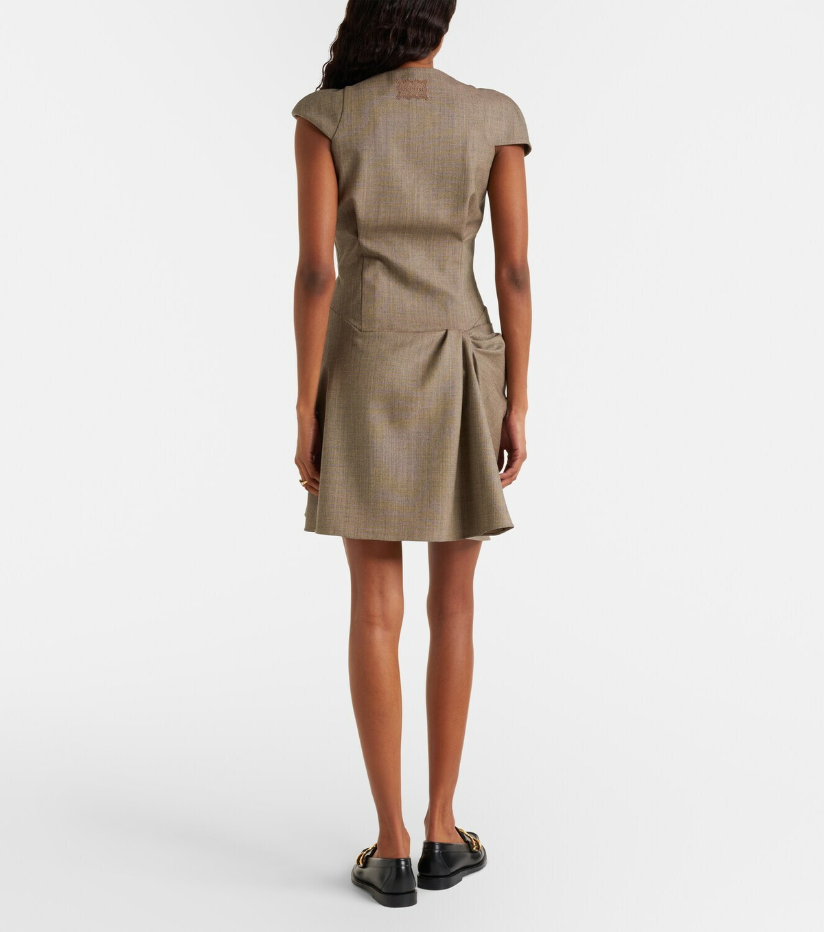 McQueen Draped gathered minidress
