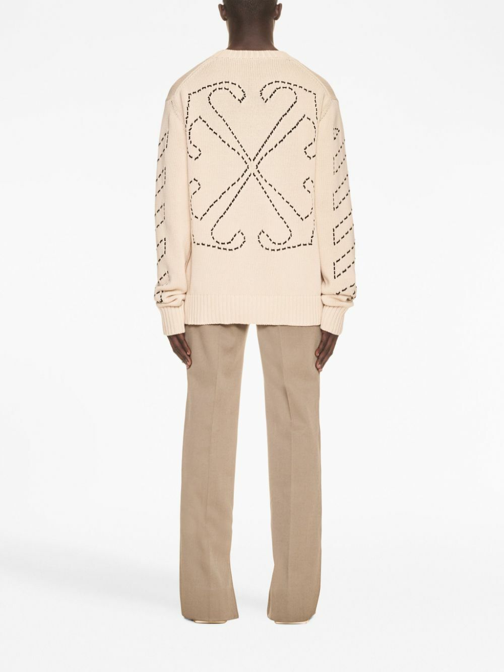 オフホワイト Off White Stitch Arrow Diags Pullover Off-White Diag Arrows-Logo Hoodie OMBB110S23FLE0021050