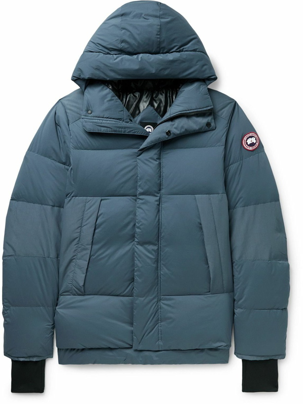 Photo: Canada Goose - Armstrong Packable Quilted Nylon-Ripstop Hooded Down Jacket - Blue