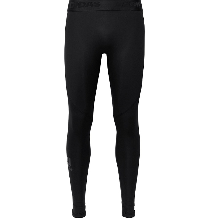 Photo: Adidas Sport - Alphaskin Mesh-Panelled Climacool Compression Tights - Black