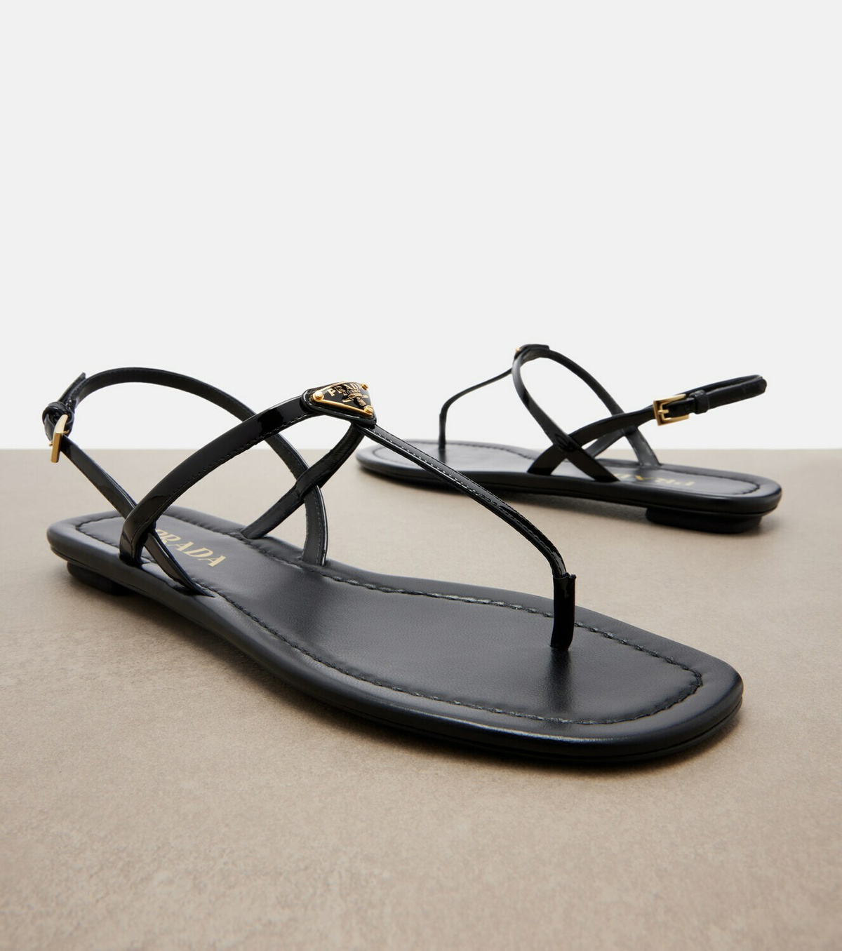 Prada Patent leather thong sandals