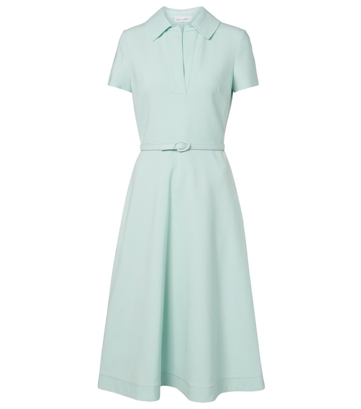 Photo: Oscar de la Renta Belted wool-blend midi dress