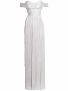 Maria Lucia Hohan Silver-ToneSerene Draped Gown