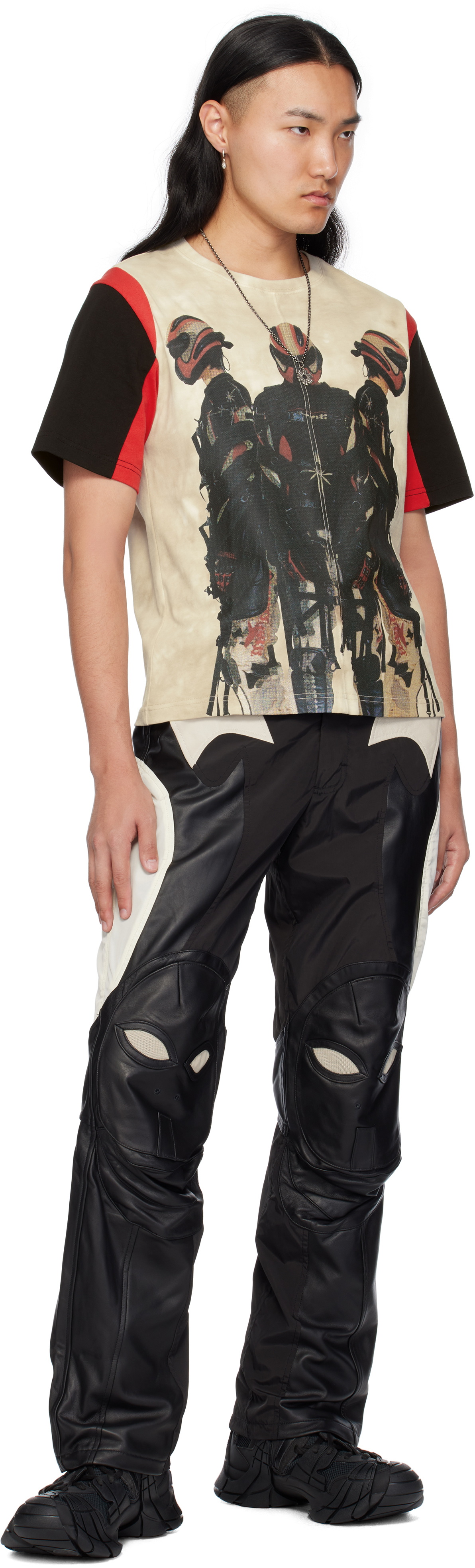 KUSIKOHC Off-White Moto Men Print T-shirt