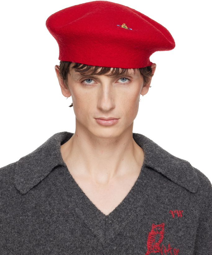Photo: Vivienne Westwood Red Embroidered Logo Beret