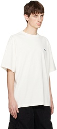 We11done Off-White Embroidered T-Shirt