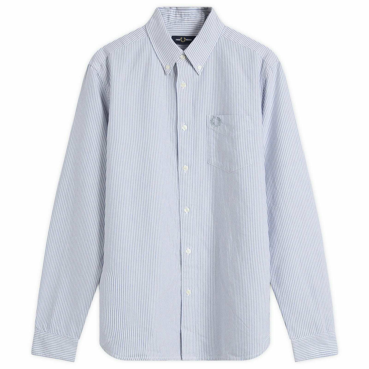 Fred Perry Men's Oxford Stripe Shirt in Blue/White