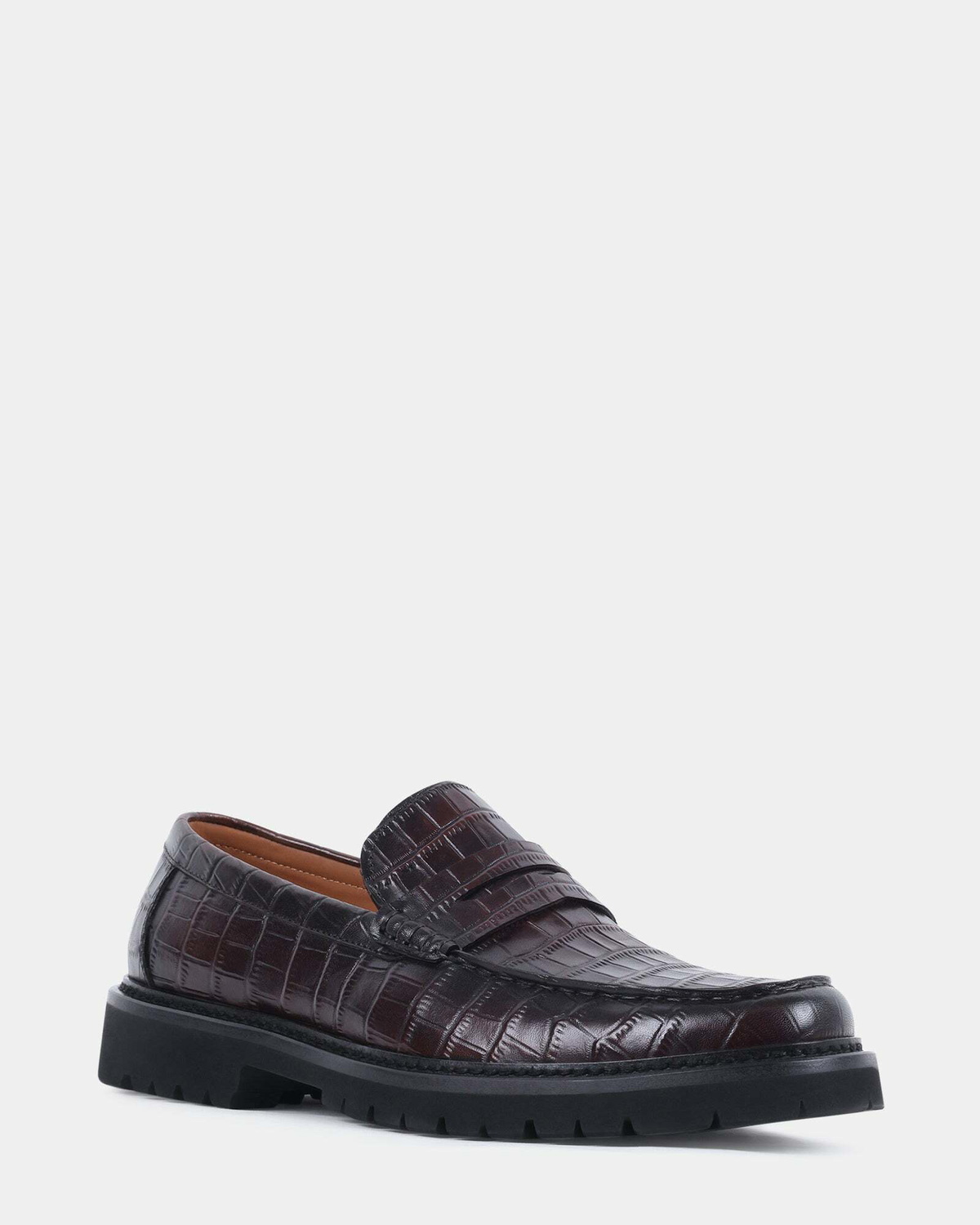 Steve Madden Montez Dress Shoes in Brown Croco