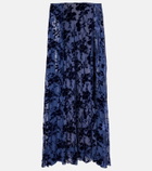 Rodarte Caped off-shoulder jacquard maxi dress