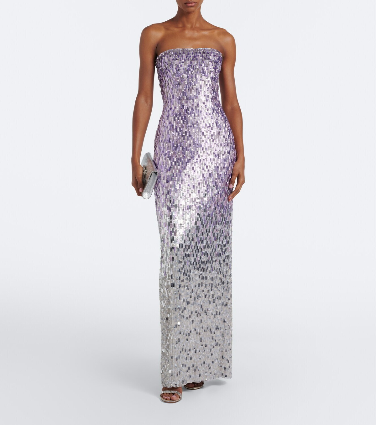 Jenny Packham Lucille sequined strapless gown
