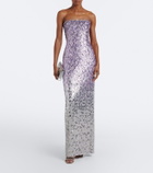 Jenny Packham Lucille sequined strapless gown