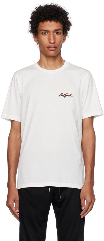 Photo: Paul Smith White Embroidered T-Shirt