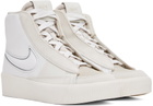 Nike Off-White & White Blazer Mid Victory Mid Sneakers