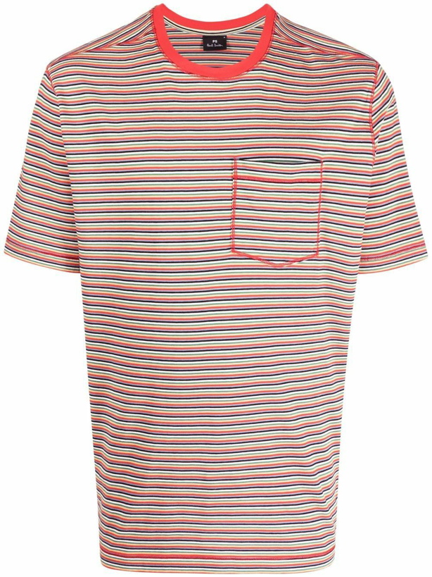 Photo: PS PAUL SMITH - Striped Pocket T-shirt