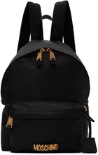 Moschino Black Logo Backpack
