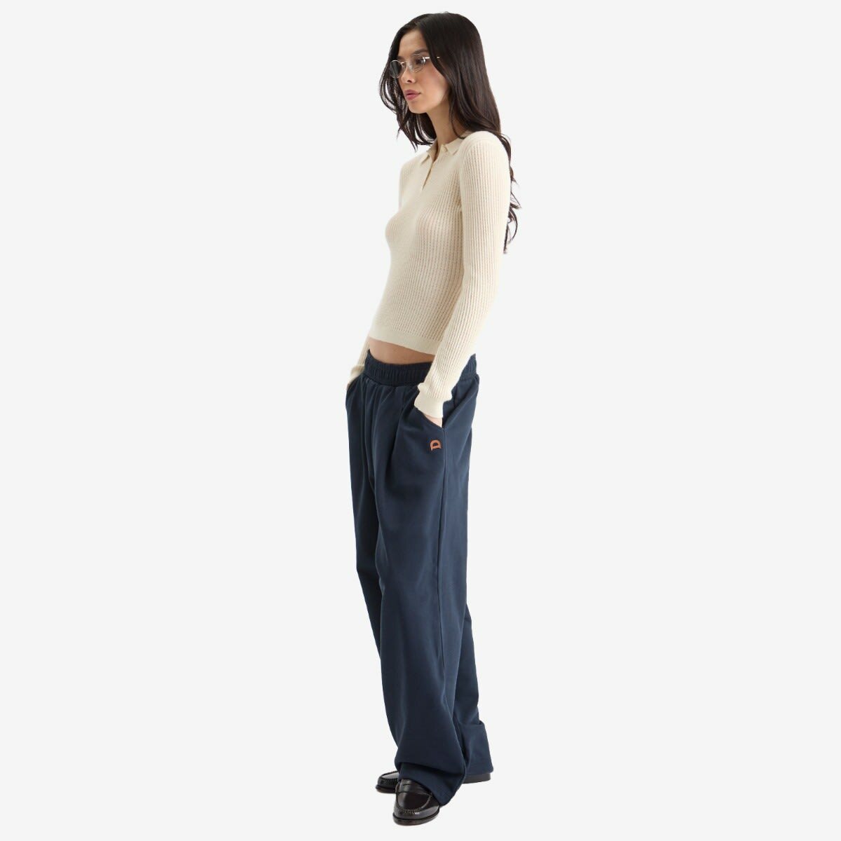 GUEST IN RESIDENCE Women's Shrunken Polo In Cashmere in Cream