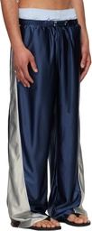 Raimundo Langlois Navy Satin Track Pants