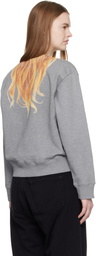 MM6 Maison Margiela Gray Unbrushed Cotton Sweatshirt