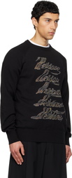 We11done Black 'WE11DONE' Multi-Logo Sweater