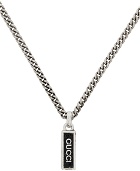 Gucci Silver Enamel Pendant Necklace