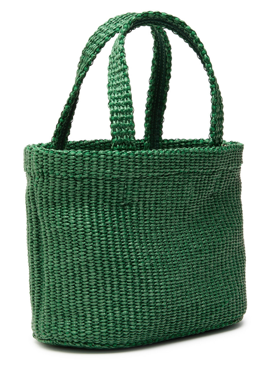 Jimmy Choo Beach Mini Raffia Tote - Green - One Size