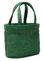 Jimmy Choo Beach Mini Raffia Tote - Green - One Size