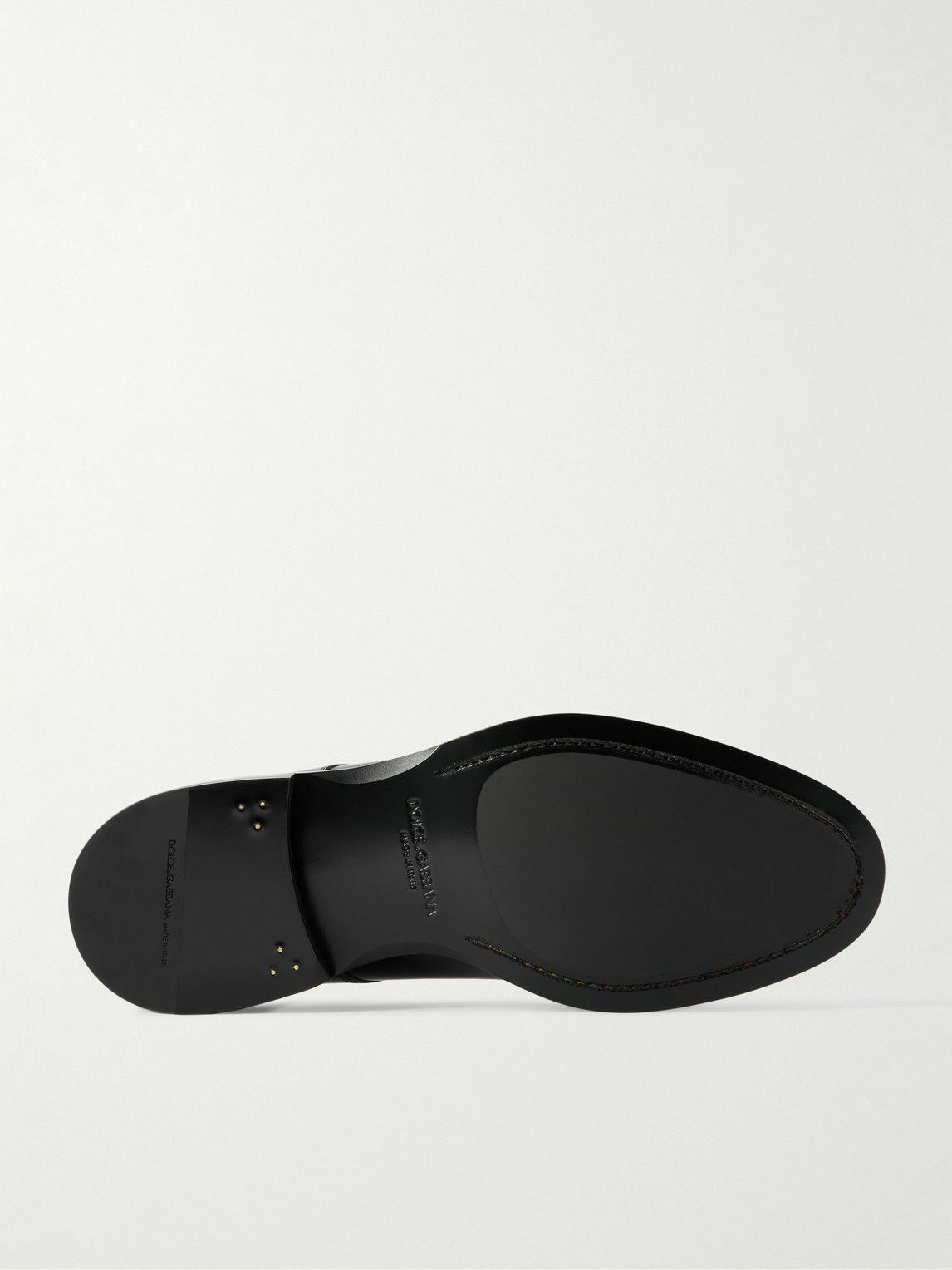 Dolce&Gabbana - Glossed-Leather Derby Shoes - Black