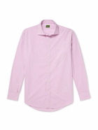 Sid Mashburn - Spread-Collar Checked Cotton-Poplin Shirt - Pink