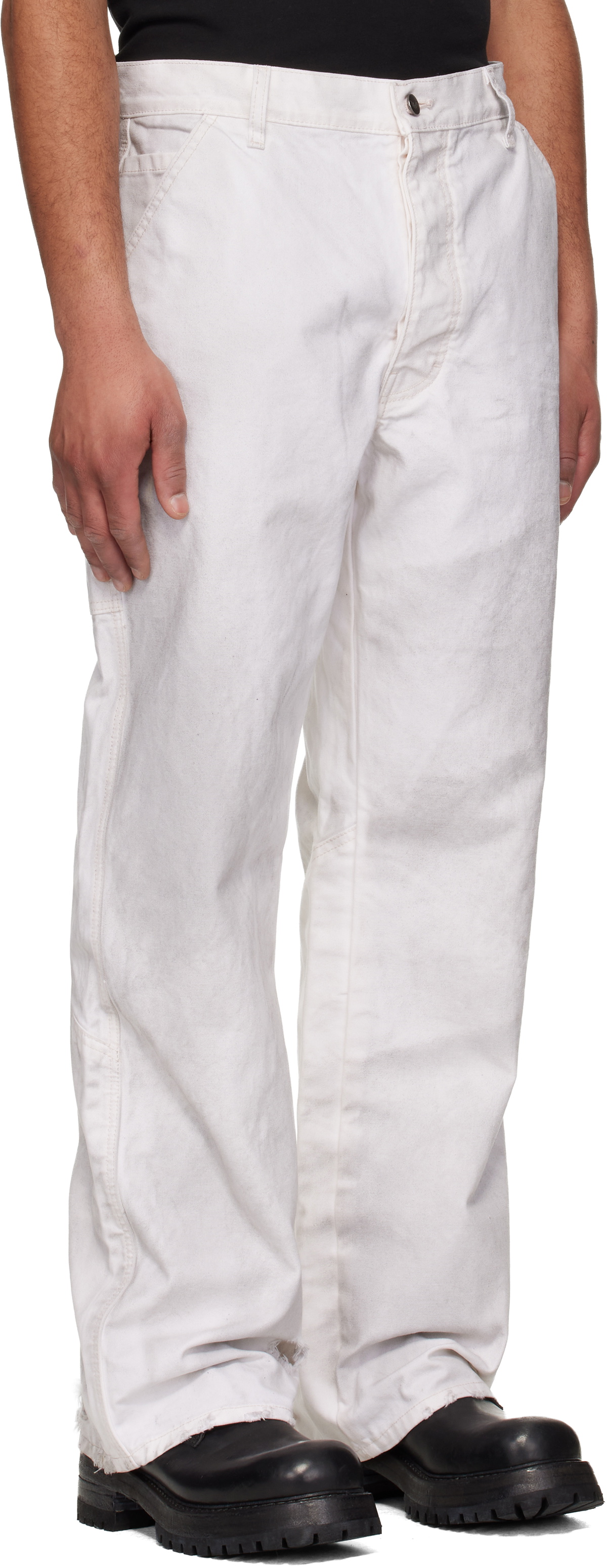 ALEXANDER DIGENOVA Off-White Underground Vintage Trousers