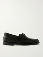 Officine Creative - Balfron Leather Boat Shoes - Black