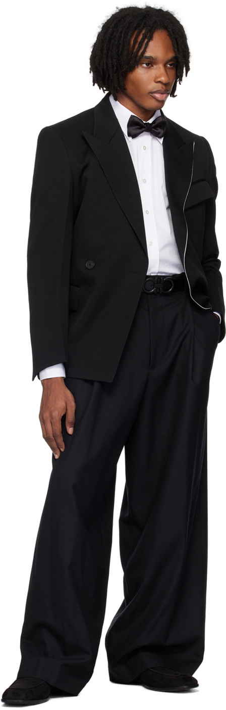 Ferragamo Black Hook-Eye Bow Tie