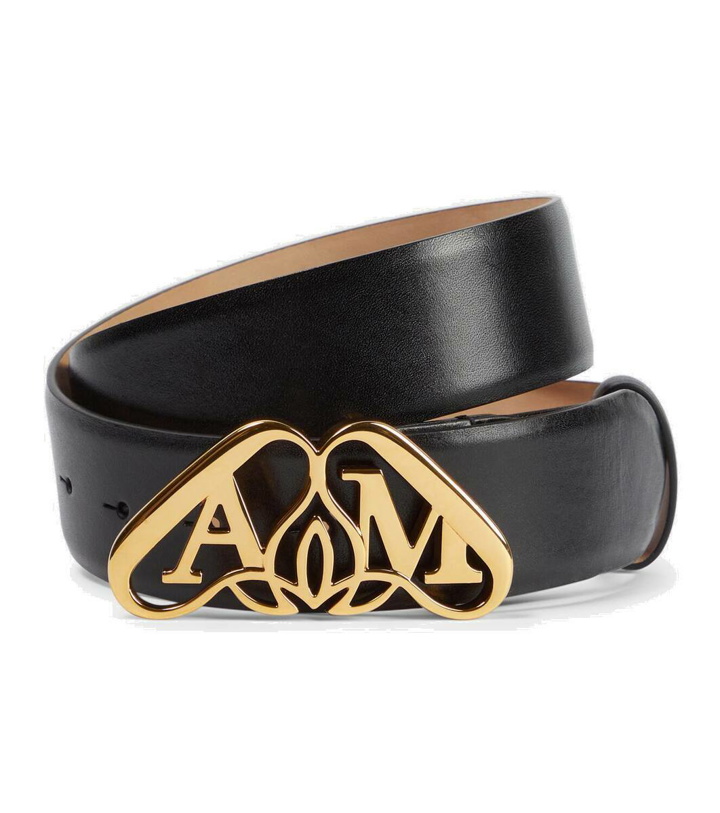 Photo: Alexander McQueen Monogram leather belt