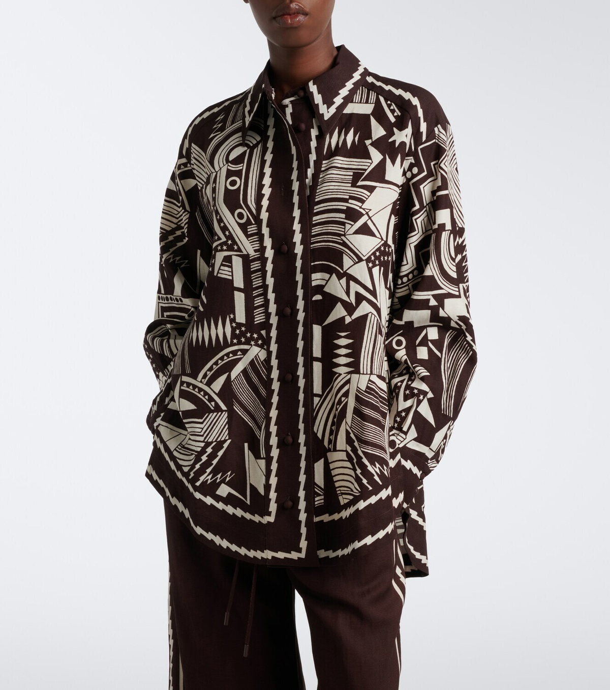 Alémais Lori printed cotton poplin shirt