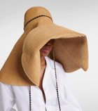 Alaïa Capeline straw cloche hat