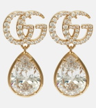 Gucci GG Marmont crystal-embellished drop earrings