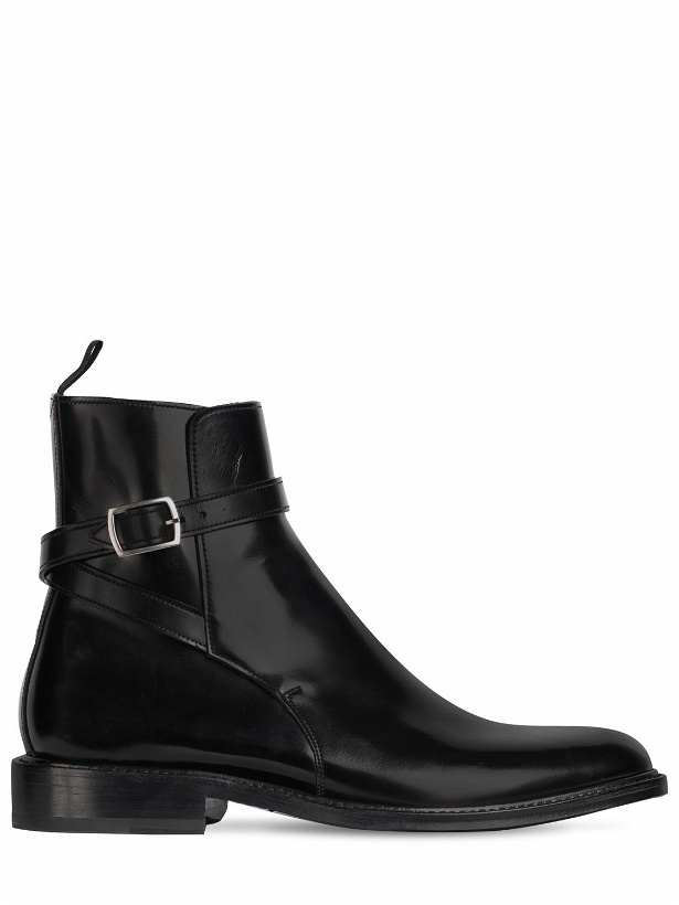 Photo: SAINT LAURENT - 20mm Army Brushed Leather Ankle Boots