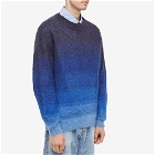 Isabel Marant Men's Drussellh Dip Dyed Crew Knit in Navy