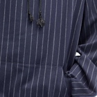Junya Watanabe MAN Men's Wool Pinstripe Hoodie in Navy/Grey Stripe