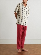 Desmond & Dempsey - Linen Pyjama Trousers - Red