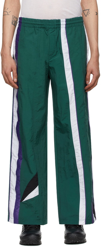 Photo: MCQ Green Striped Track Lounge Pants