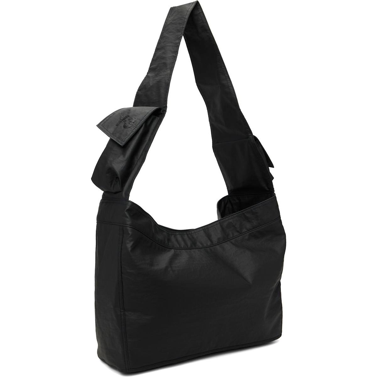 Y-3 Black Newspaper L Bag