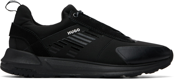 Photo: Hugo Black Printed-Logo Sneakers