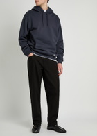 Les Deux Ben Artist Hooded Cotton Sweatshirt Navy