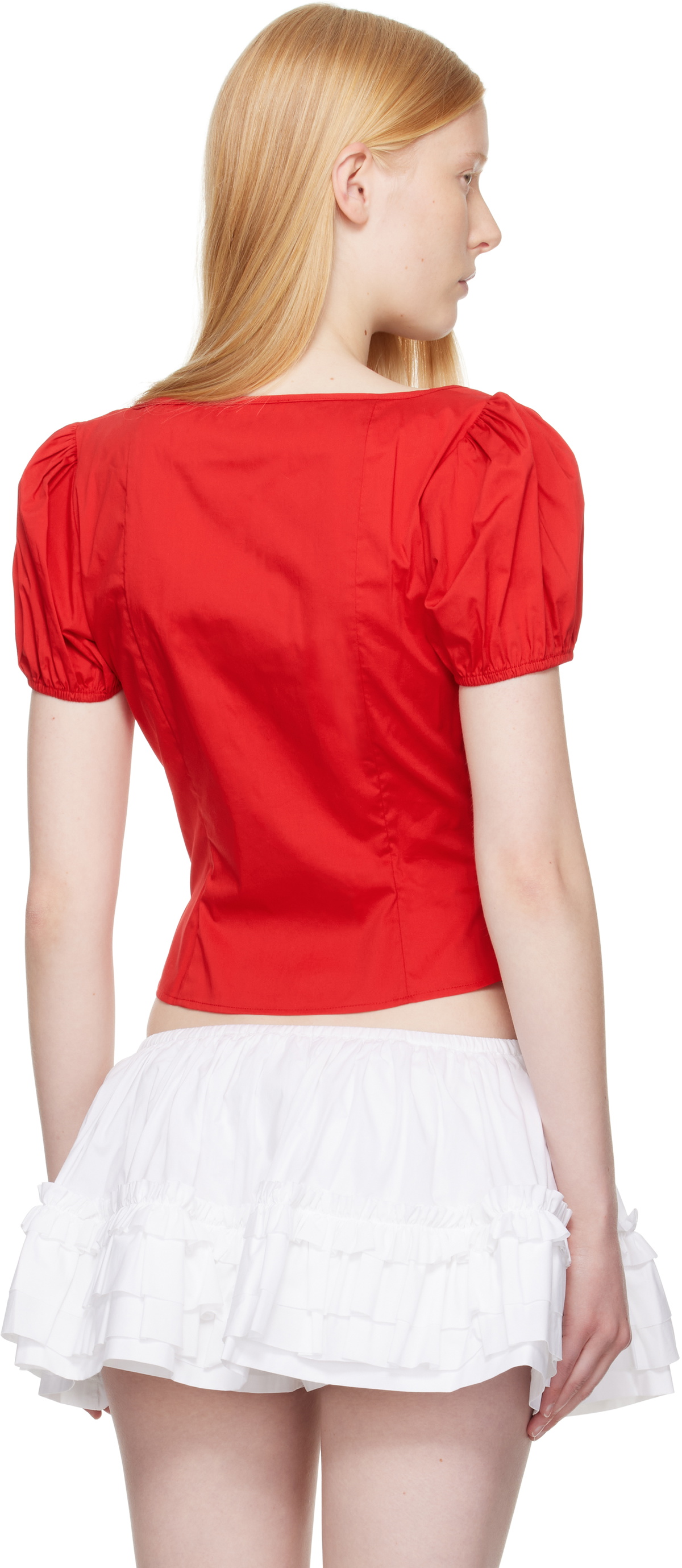 Sandy Liang Red Walnut Blouse