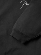 Rhude - Logo-Embroidered Panelled Cotton-Jersey Sweatshirt - Black