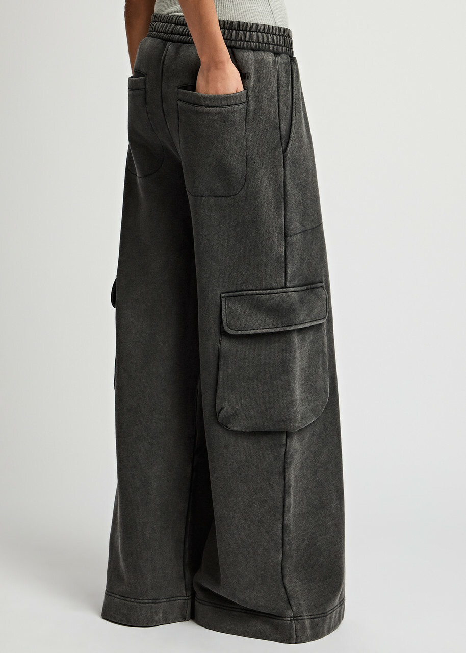 Represent Monster Cotton Cargo Sweatpants Dark Grey