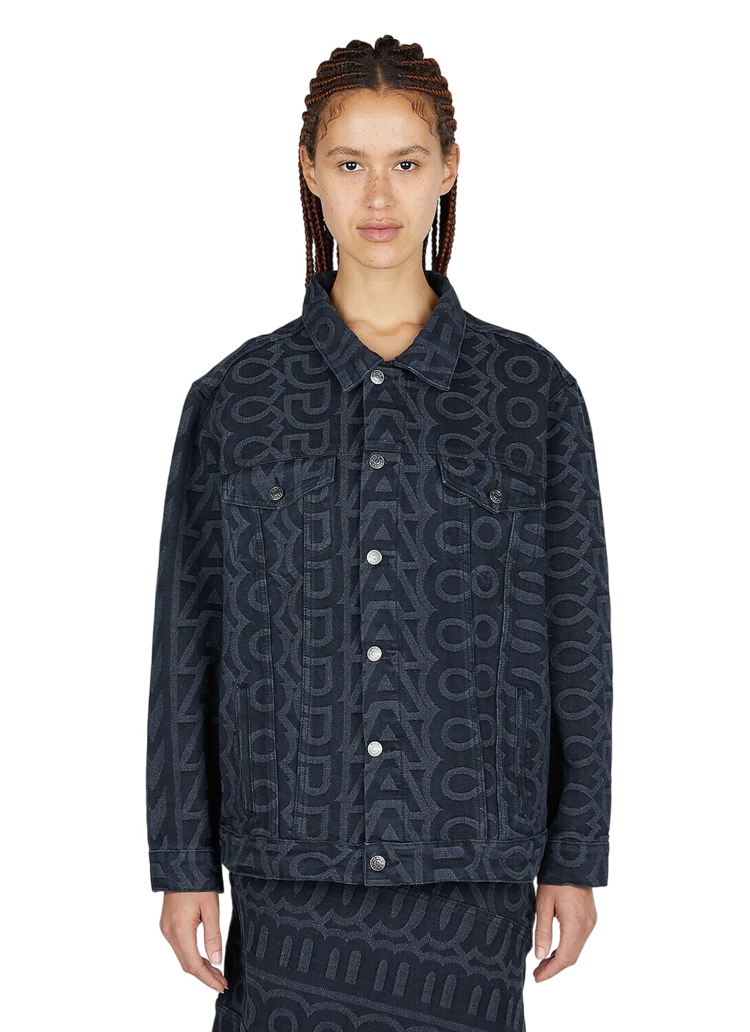 MARC JACOBS Big Trucker Crystal Denim Jacket Marc Jacobs